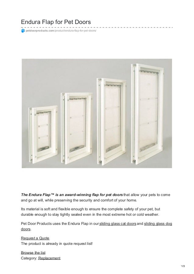 Endura Flap For Pet Doors