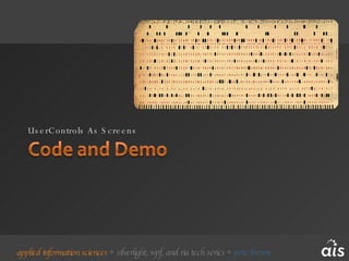 UserControls As Screens 