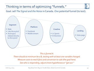 Thinking	
  in	
  terms	
  of	
  optimizing	
  “funnels.”	
  
June	
  19,	
  2014	
   Big	
  Ideas	
  from	
  Big	
  (or	
...