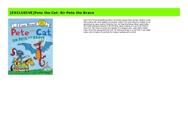 Exclusive Pete The Cat Sir Pete The Brave
