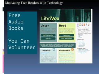 Free Audio Books You Can Volunteer 