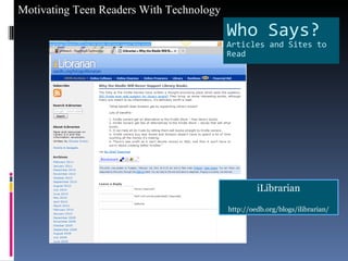 iLibrarian http://oedb.org/blogs/ilibrarian/ Who Says? Articles and Sites to Read 