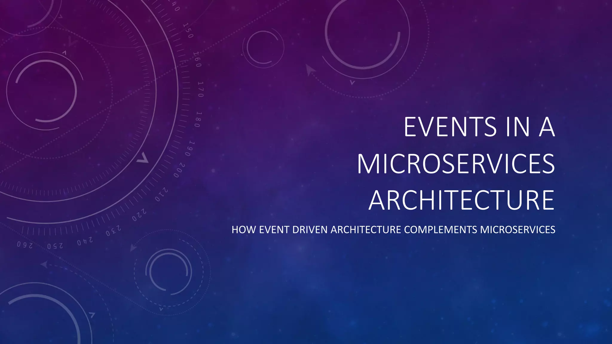 Events in a microservices architecture | PPT