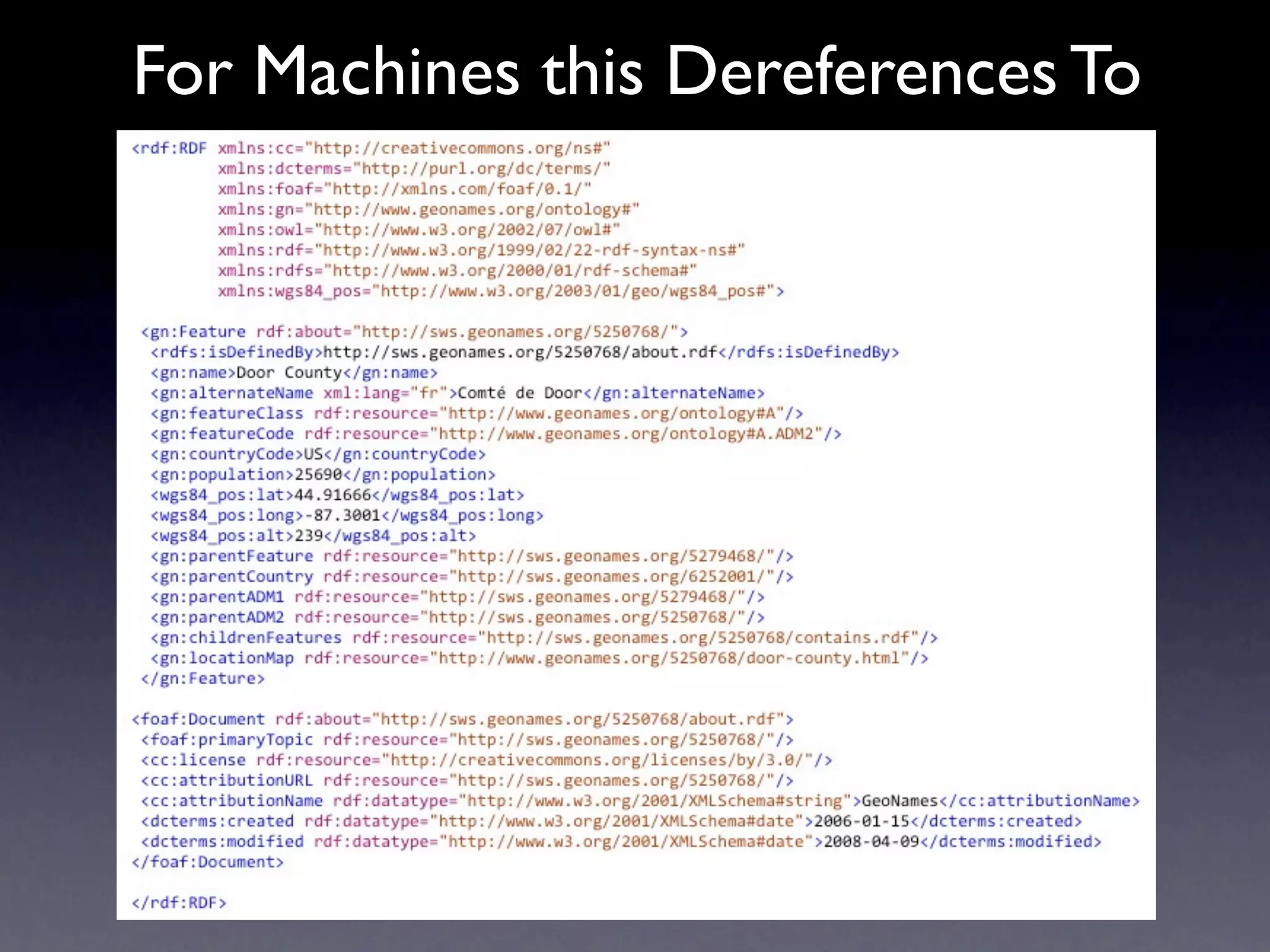 For Machines this Dereferences To
 