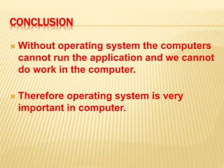 Computer Operating System | PPTX