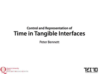 Peter Bennett TEI'10 Graduate Consortium Presentation