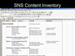 SNS Content Inventory 