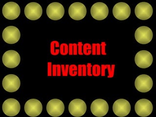Content Inventory 