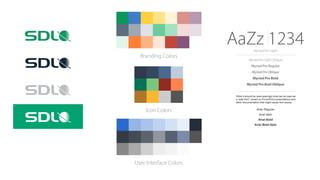 Branding Colors
Icon Colors
User Interface Colors
 