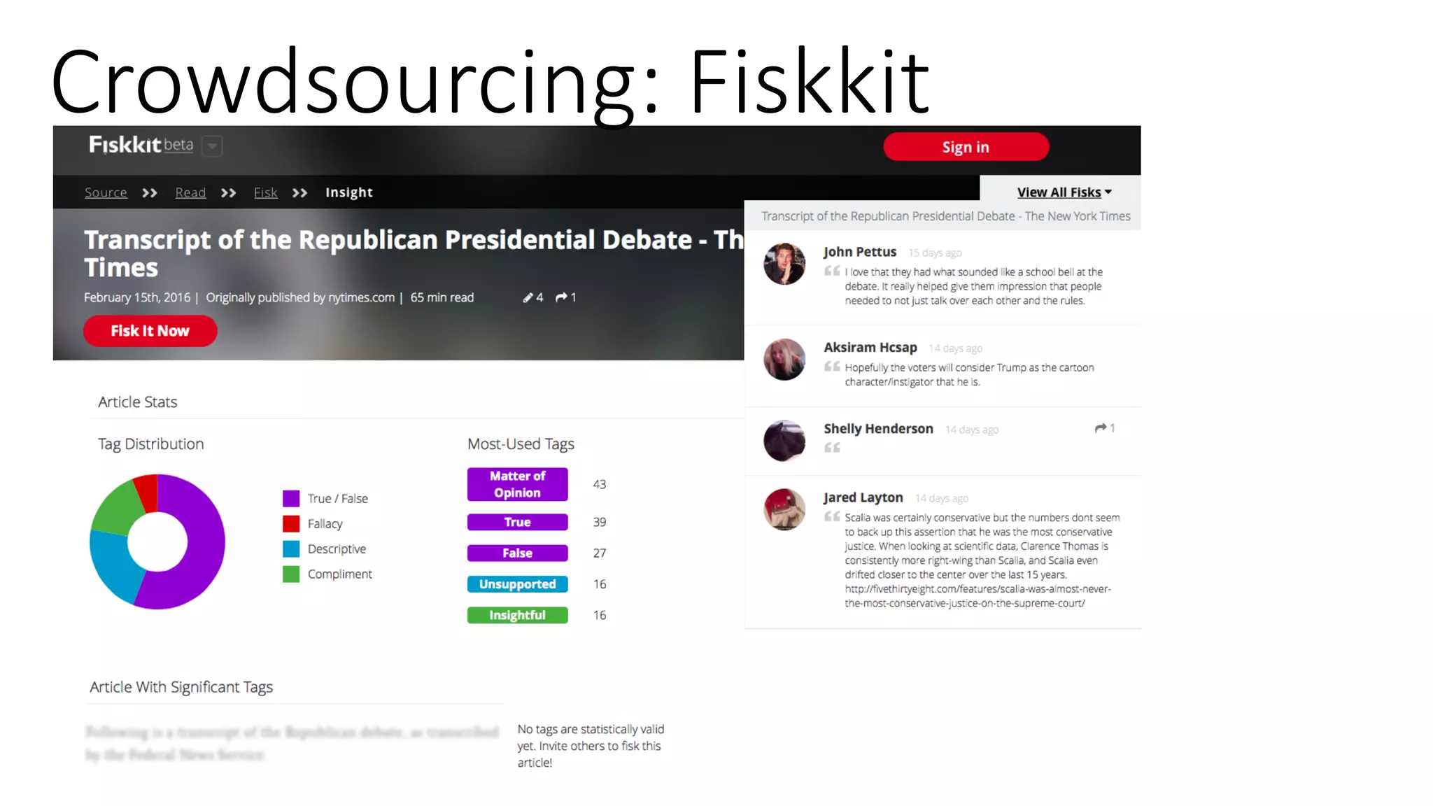 Crowdsourcing: Fiskkit
 