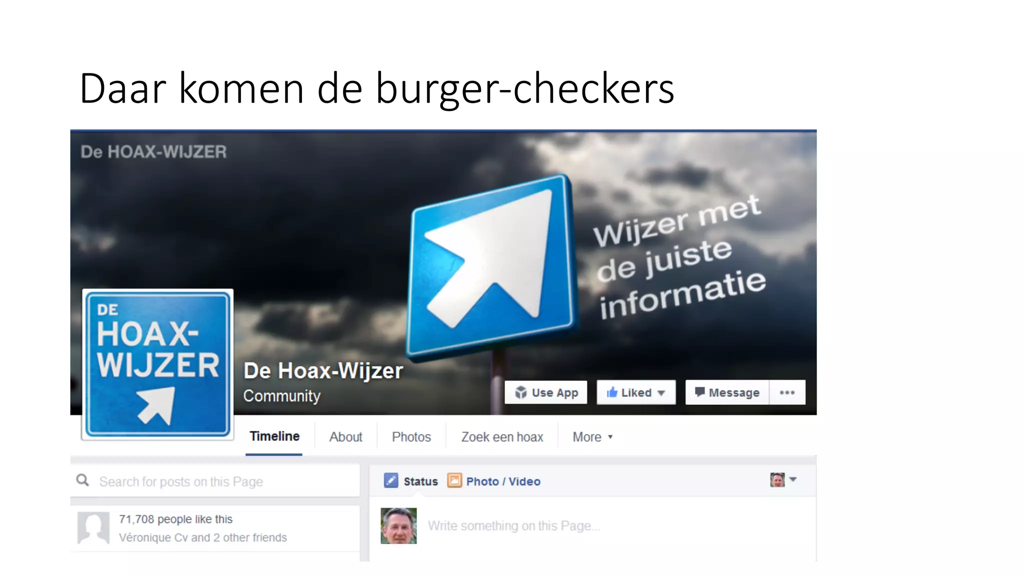 Daar komen de burger-checkers
 