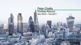 Peter Challis
Portfolio Returns
Nov 2015 – Oct 2017
 