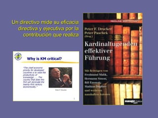 Un directivo mide su eficacia directiva y ejecutiva por la contribución que realiza 