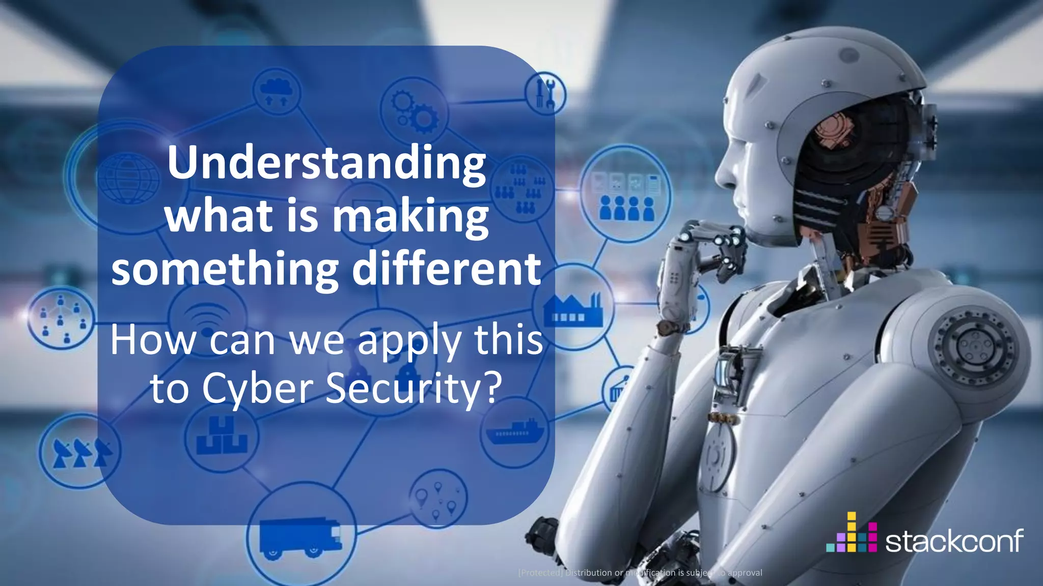 22 ©2021 Check Point Software Technologies Ltd. [Protected] Distribution or modification is subject to approval ​ Understanding what is making something different How can we apply this to Cyber Security? 