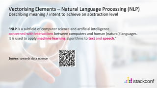 20
©2021 Check Point Software Technologies Ltd.
[Protected] Distribution or modification is subject to approval ​
Vectorising Elements – Natural Language Processing (NLP)
Describing meaning / intent to achieve an abstraction level
“NLP is a subfield of computer science and artificial intelligence
concerned with interactions between computers and human (natural) languages.
It is used to apply machine learning algorithms to text and speech.”
Source: towards data science
 
