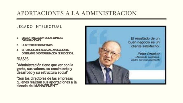 Peter ferdinand drucker aportaciones