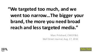 BAM Congress 2017: Peter Field - Exploiting the full effectiveness potential of the evolving media landscape