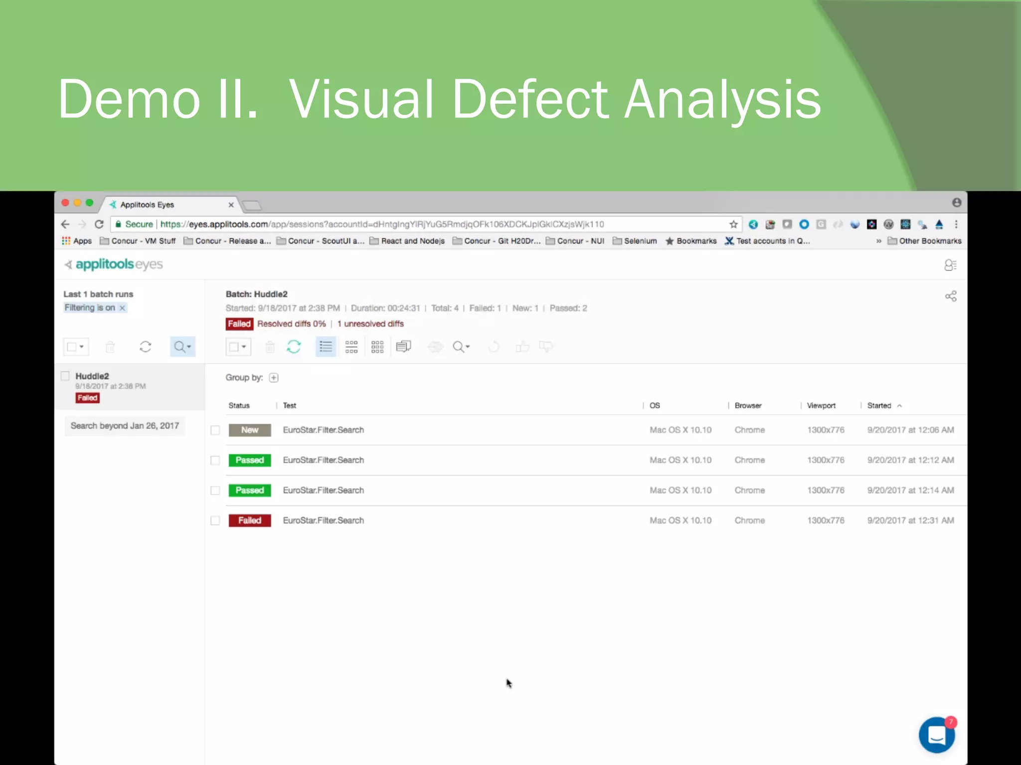 Demo II. Visual Defect Analysis
 