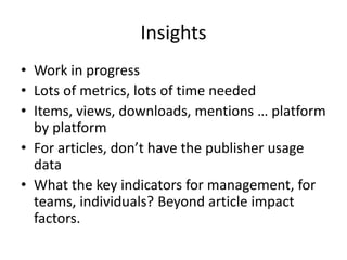 Measuring use of ILRI’s knowledge outputs – Some work in progress 