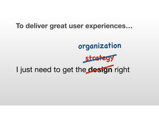 Shaping Organizations to Deliver Great User Experiences