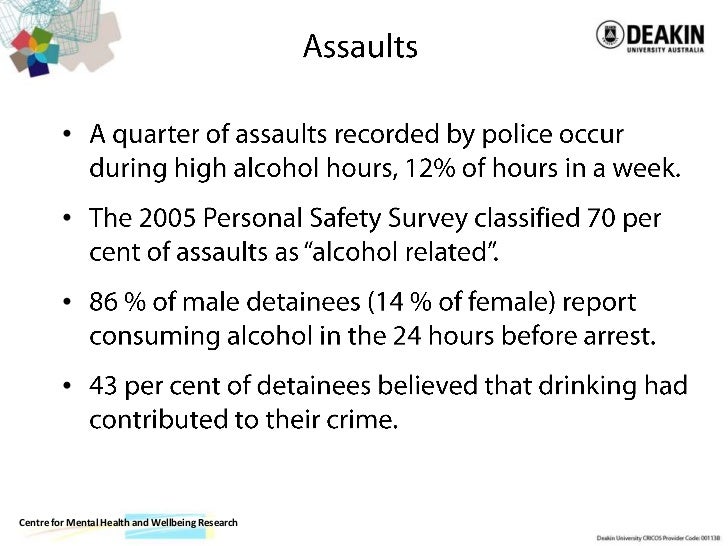 Research papers on alcohol and crime