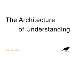 The Architecture  
of Understanding
Peter Morville
 