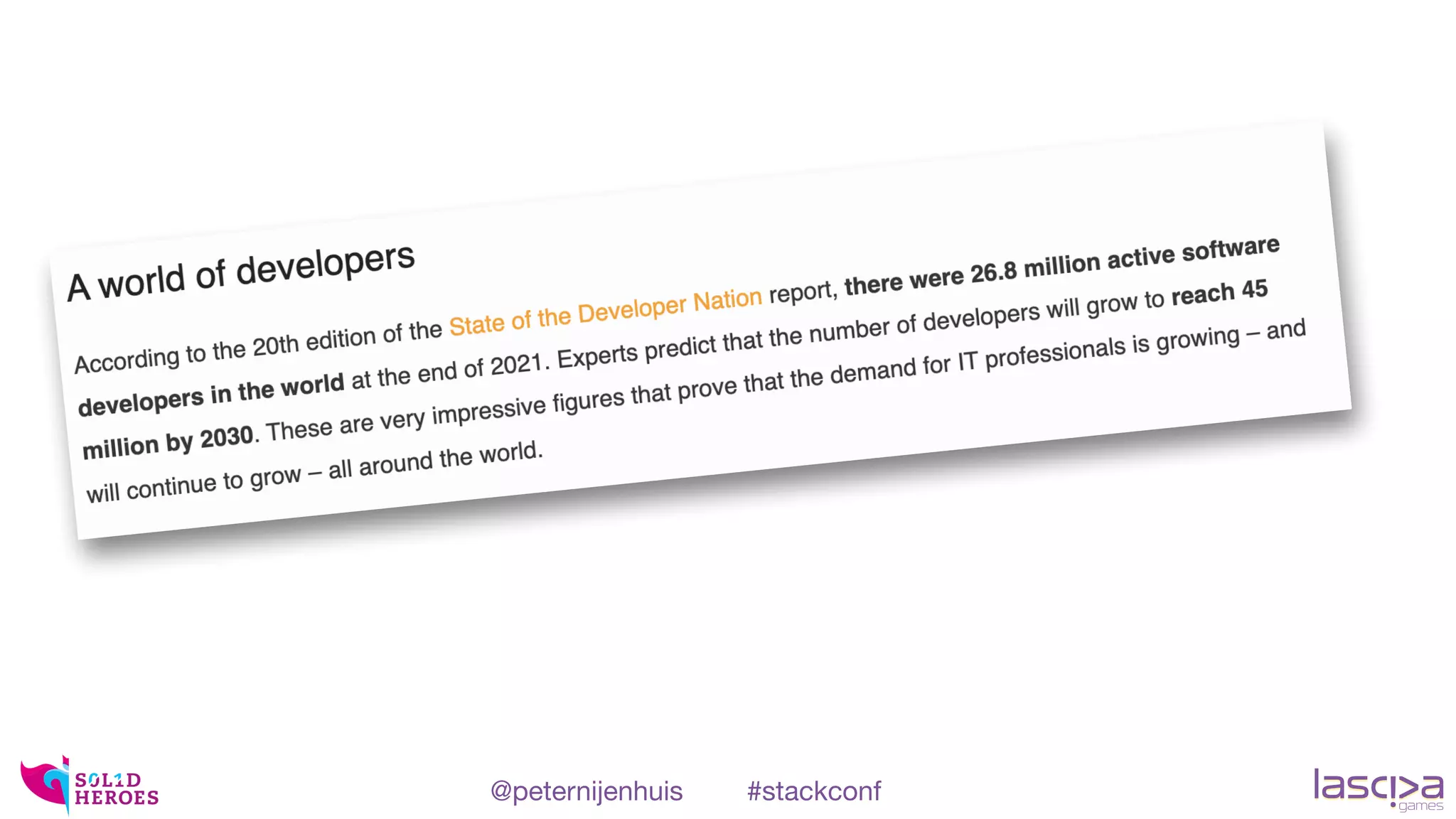 Do we reach the right target
audience?
@peternijenhuis #stackconf
 