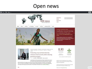 Open access / open publishing at the International Livestock Research Institute 