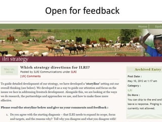 Open access / open publishing at the International Livestock Research Institute 