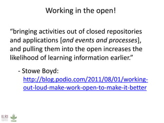 Open access / open publishing at the International Livestock Research Institute 