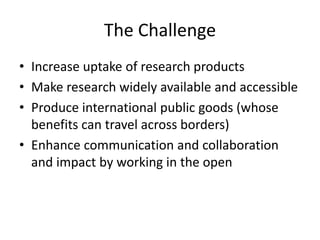 Open access / open publishing at the International Livestock Research Institute 