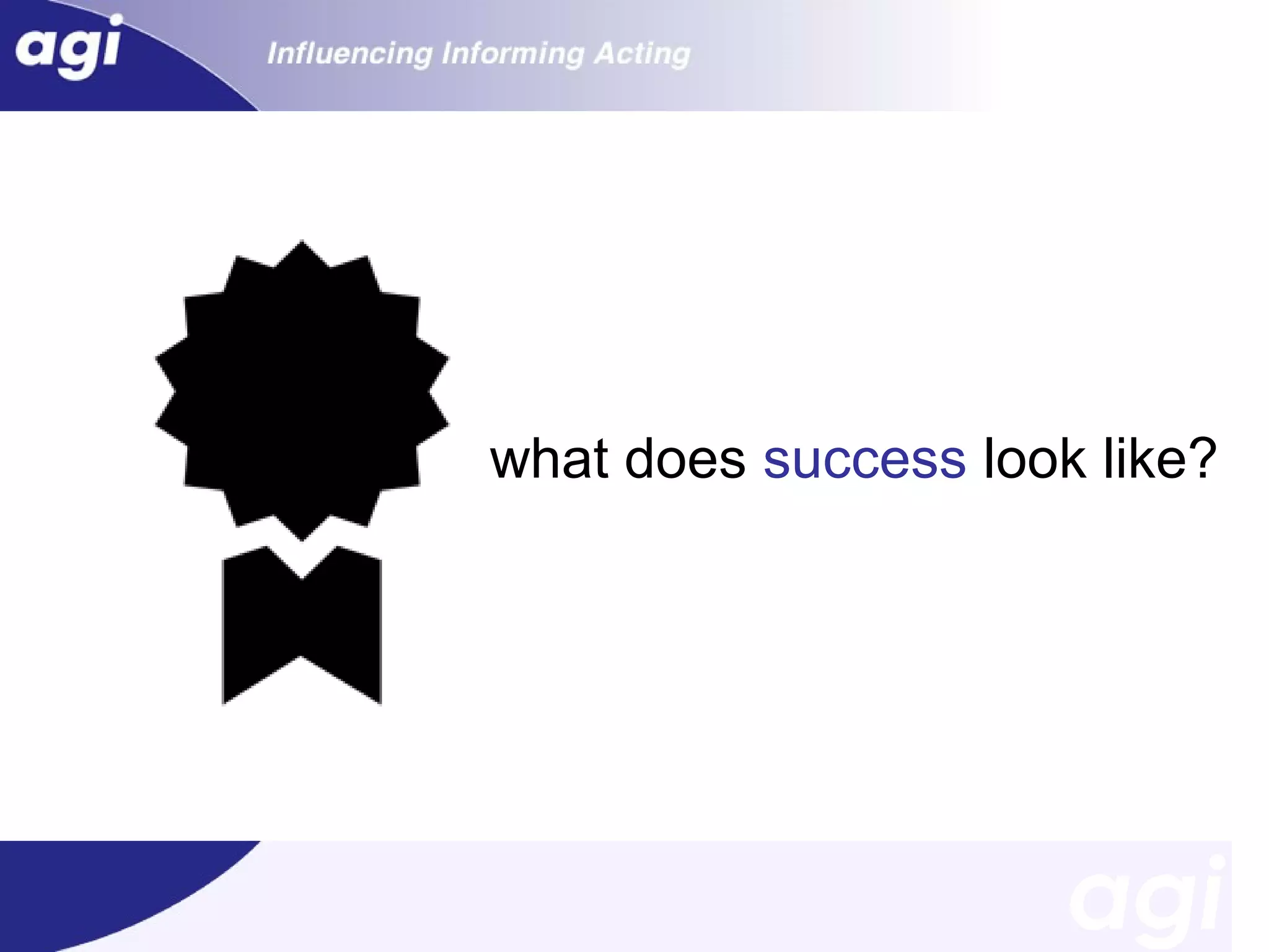 what does success look like?

 