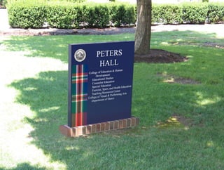 Peters Hall Sign Simulation Square