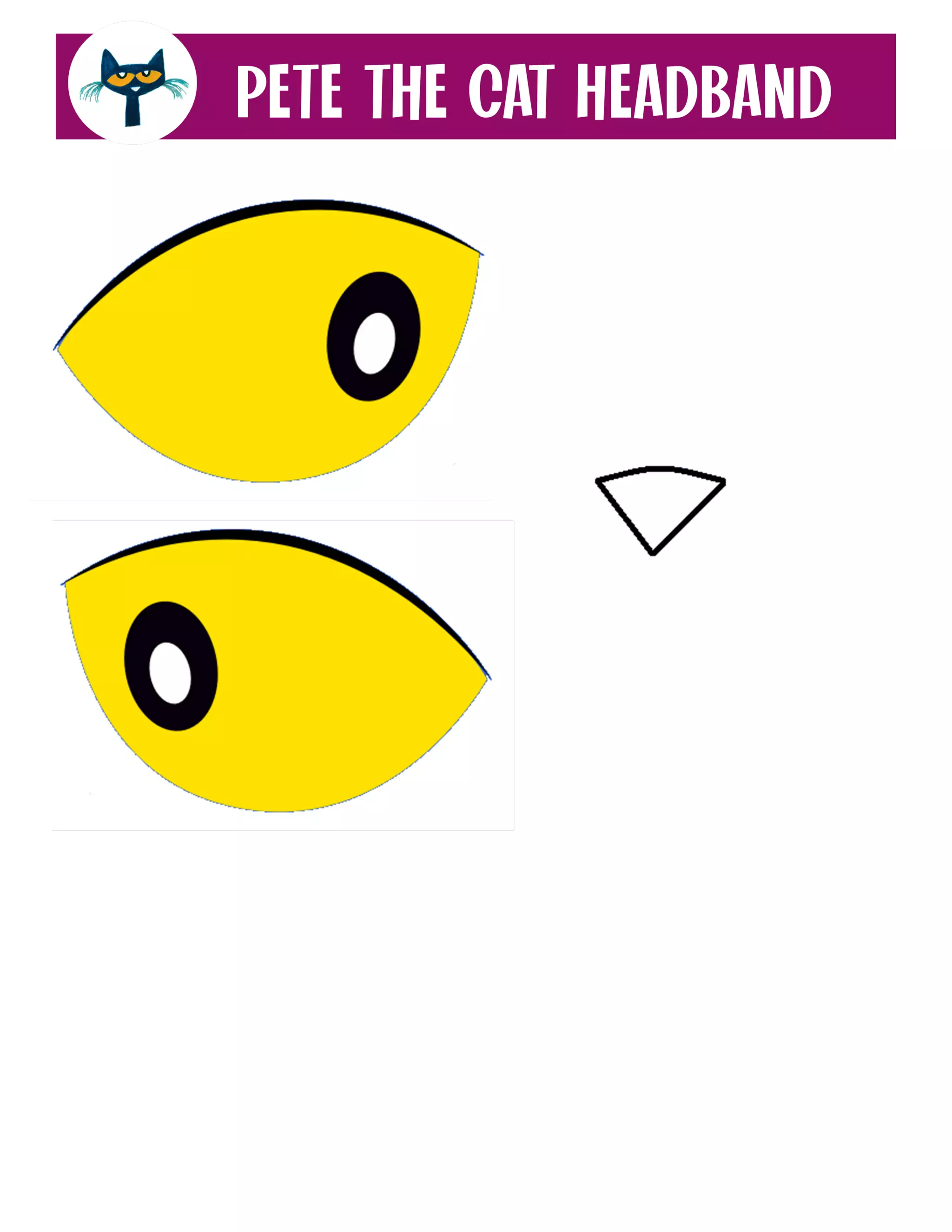 pete the cat headband template | pdf