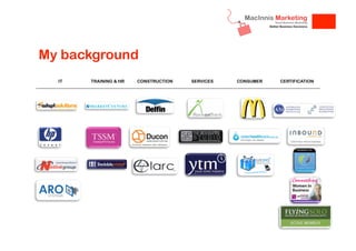 My background
IT

TRAINING & HR

CONSTRUCTION

SERVICES

CONSUMER

CERTIFICATION

 