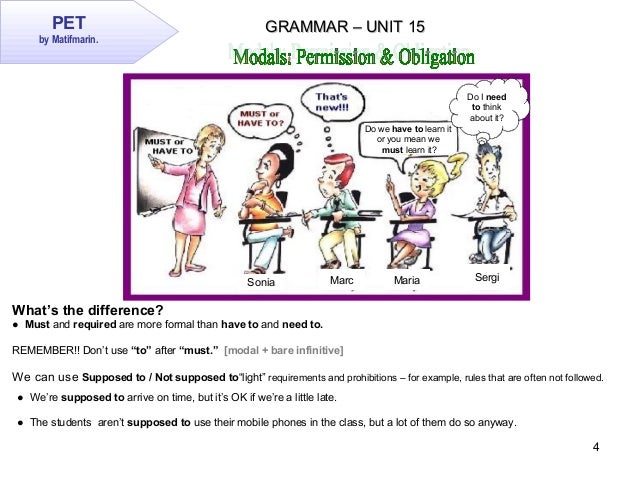 PET Grammar Unit 15: Modal for permission and Phrasal verbs with GET