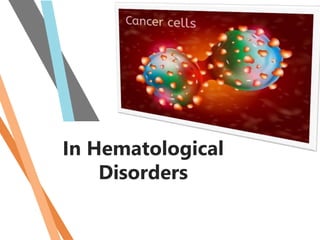 In Hematological
Disorders
 