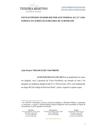 JOSÉ ROBERTO BATOCHIO
ADVOGADOS ASSOCIADOS
São Paulo
R. Pe. João Manuel 755 19º andar
Jd Paulista | 01411-001
Tel.: 55 11...