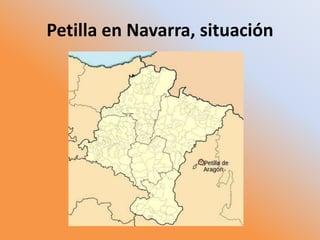 Petilla en Navarra, situación
 
