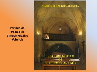 Portada del
trabajo de
Simeón Hidalgo
Valencia
 