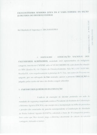 Petição de execução Processo 2004.34.00.047090-0 - 15/9/2014