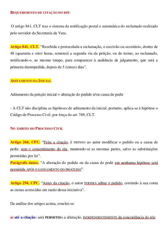 Artigo 261 cpc