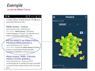 Exemple
Le site de Météo France
 
