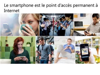 Le smartphone est le point d’accès permanent à
Internet
 