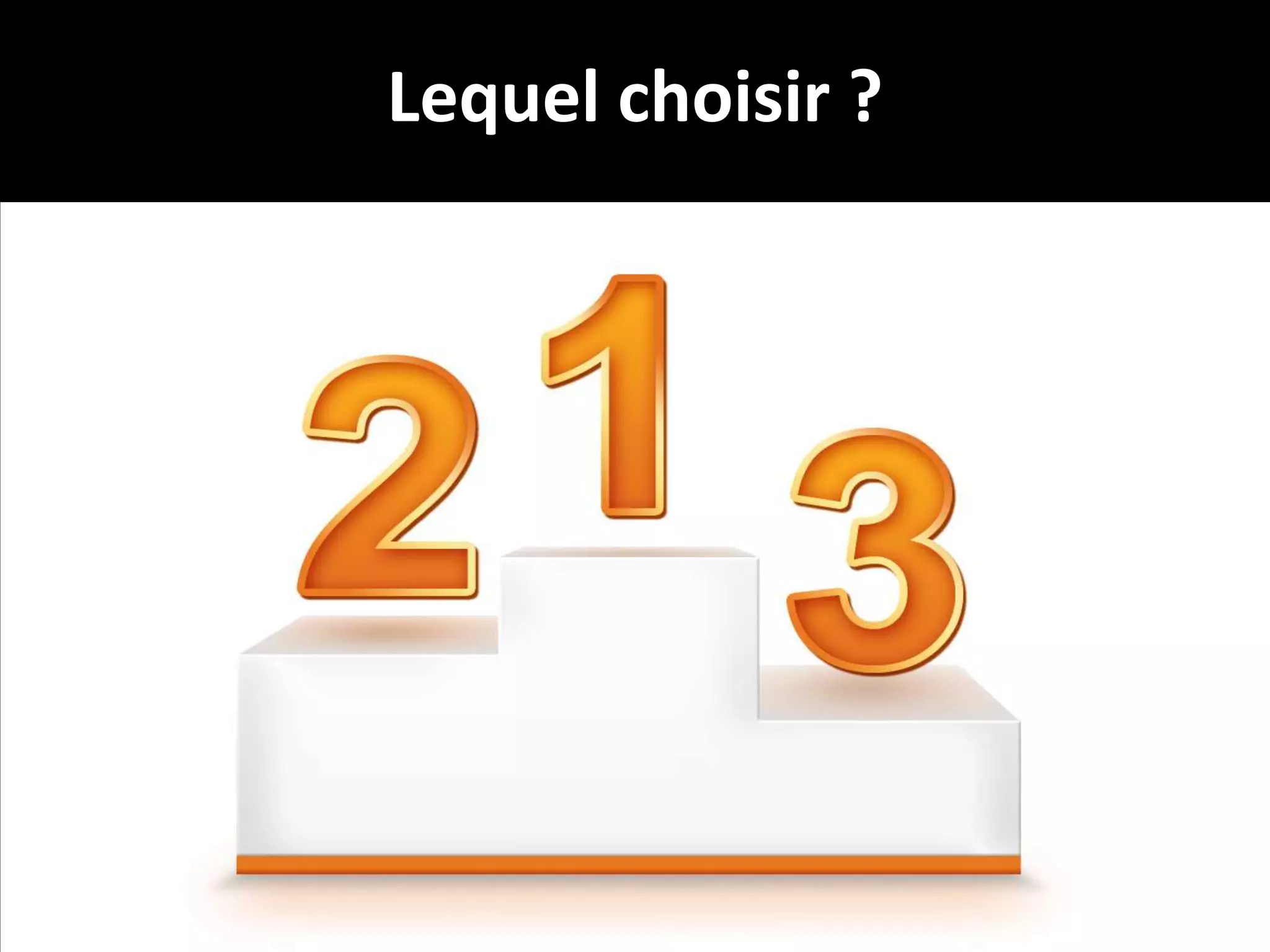 Lequel choisir ?

21

 