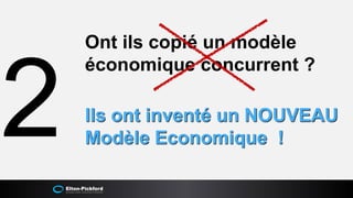 Ils ont inventé un NOUVEAU
Modèle Economique !
Ont ils copié un modèle
économique concurrent ?
 