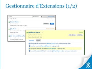 Gestionnaire d'Extensions (1/2)
 