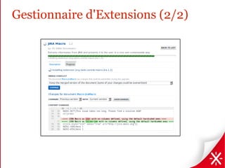 Gestionnaire d'Extensions (2/2)
 