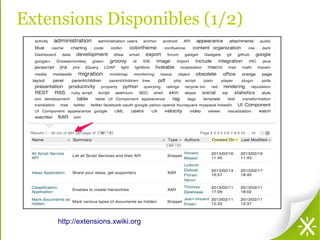 Extensions Disponibles (1/2)




     http://extensions.xwiki.org
 