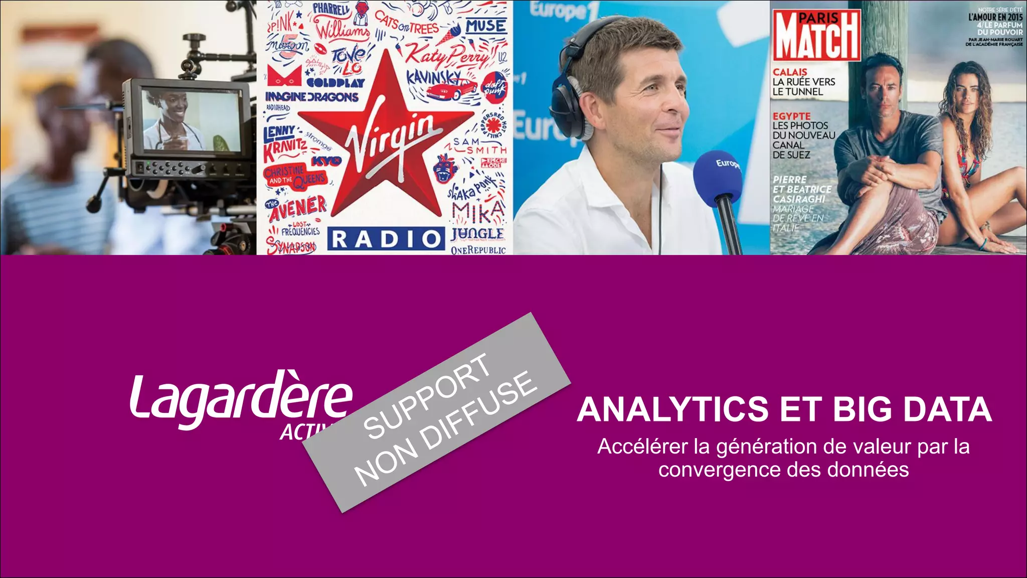 ANALYTICS ET BIG DATA
Accélérer la génération de valeur par la
convergence des données
 